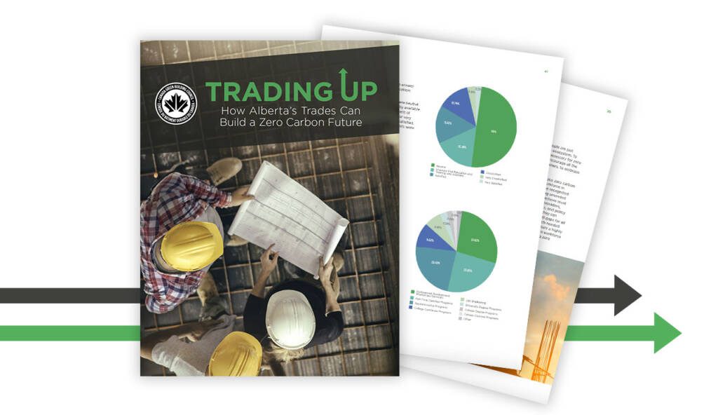 Image the the Trading Up: Alberta report cover. 